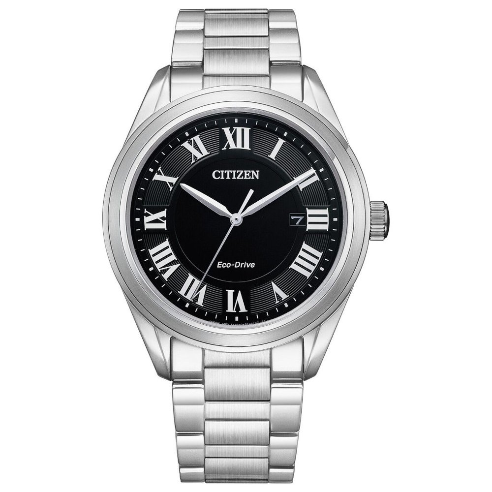 Sale! Citizen Men's Silver Black Dial Watch! New